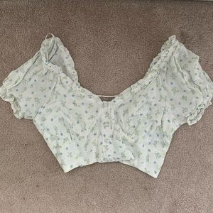 Tie Back Cropped Blouse